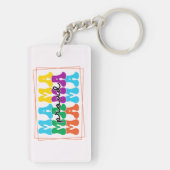 Proud Mama Autisme Bewustzijn Sleutelhanger (achterkant)
