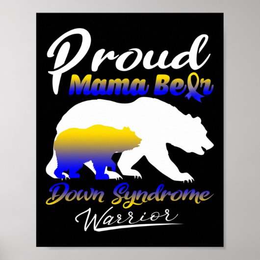 Proud Mama Beer Down Syndrome Warrior Down Syndroo Poster (Voorkant)