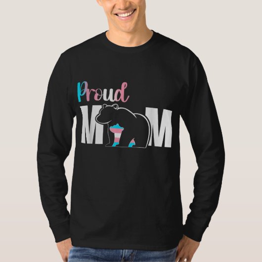 Proud mama Moederdag Transgender LGBT Mama Beer T-shirt (Voorkant)