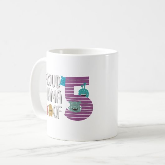 Proud Mama of Five Koffiemok (Voorkant links)