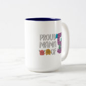 Proud Mama of Five Tweekleurige Koffiemok (Voorkant rechts)