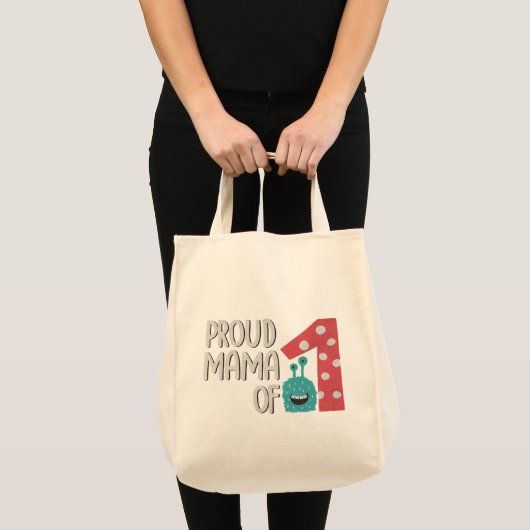 Proud Mama of One Canvas tas (Voorkant (product))