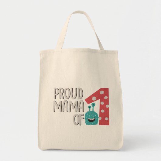 Proud Mama of One Canvas tas (Voorkant)