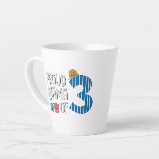 Proud Mama of Three Latte Mok (Linkerhoek)