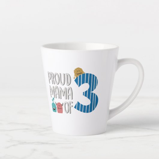 Proud Mama of Three Latte Mok (Rechts)