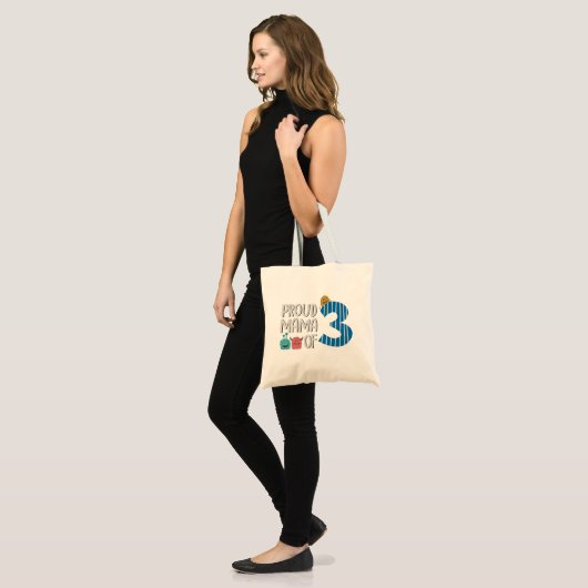 Proud Mama of Three Tote Bag (Voorkant (model))