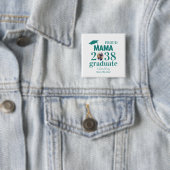 Proud mama personalized graduation vierkante button 5,1 cm (In situ)