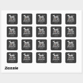 Proud mama personalized graduation vierkante sticker (Vel)