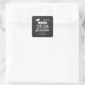 Proud mama personalized graduation vierkante sticker (Tas)