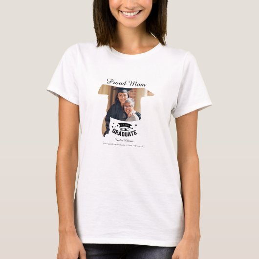 Proud mama van de Afstuderen | Foto Afstuderen T-shirt (Voorkant)