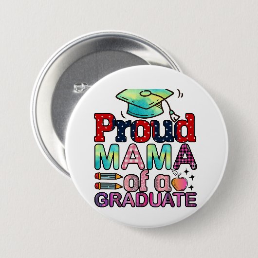 Proud Mama van een Afstuderen Ronde Button 7,6 Cm (Voorkant /achterkant)