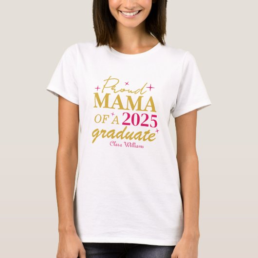 Proud mama van een afstuderen t-shirt (Voorkant)