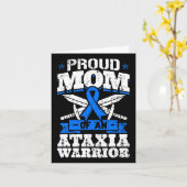 Proud mama van een Ataxia Warrior Awareness Ribbon Kaart (Gele Bloem)