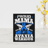 Proud Mama van een Ataxia Warrior Awareness Ribbon Kaart (Gele Bloem)