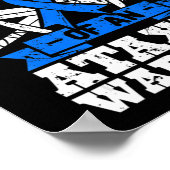 Proud Mama van een Ataxia Warrior Awareness Ribbon Poster (Hoek)