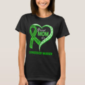Proud mama van een depressievloeistof linthart t-shirt (Voorkant)