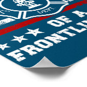 Proud mama van een hero Fire Mama Firefighter mama Poster (Hoek)