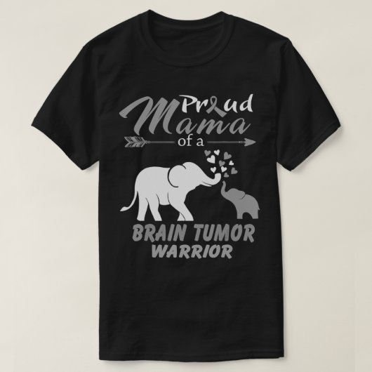 Proud mama van een hersentumor t-shirt (Design voorkant)