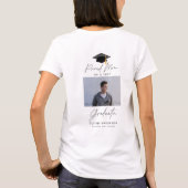 Proud mama van een klasse van 2022 afstuderen foto t-shirt (Achterkant)