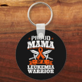 Proud Mama van een leukemieaanhanger of mam die zi Sleutelhanger (Voorkant)