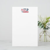 Proud mama van een marinier briefpapier (Staand voorkant)