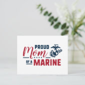 Proud mama van een marinier feestdagenkaart (Staand voorkant)