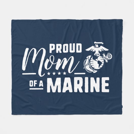 Proud mama van een marinier fleece deken (Voorkant (Horizontaal))