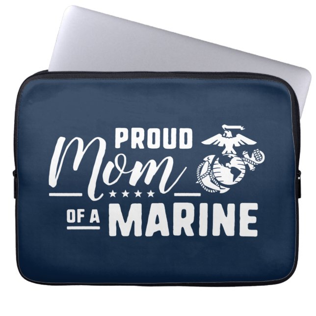 Proud mama van een marinier laptop sleeve (Voorkant)