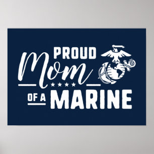 Proud mama van een marinier poster