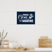 Proud mama van een marinier poster (Keuken)