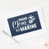 Proud mama van een marinier rechthoekige sticker (Envelop)