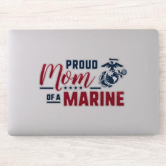 Proud mama van een marinier sticker (Computer)