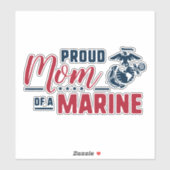 Proud mama van een marinier sticker (Vel)