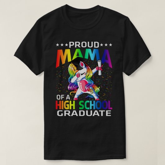 Proud mama van een middelbare school Afstuderen Un T-shirt (Design voorkant)