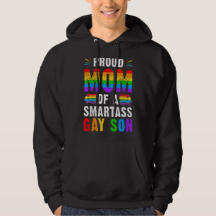 Proud mama van een Smartass Gay Son Lgbt Ally Gay Hoodie