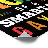 Proud mama van een Smartass Gay Son LGBT Gay Pride Poster (Hoek)