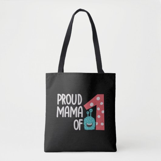 Proud Mama van One Mini Canvas tas (Voorkant)