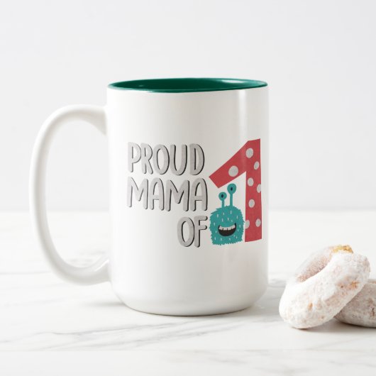 Proud Mama van One Tweekleurige Koffiemok (Met donut)