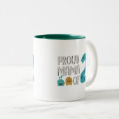 Proud Mama van Two Tweekleurige Koffiemok (Voorkant rechts)