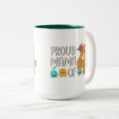 Proud Mama van Vier Tweekleurige Koffiemok (Voorkant rechts)
