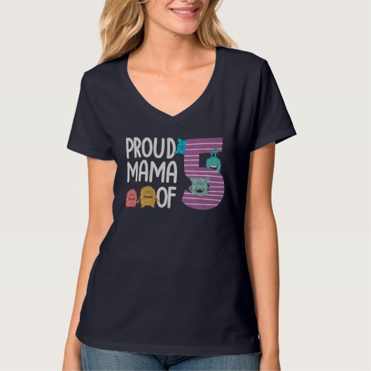 Proud mama van Vijf T-shirt (Voorkant)