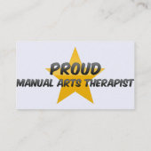 Proud Manual Arts Therapist Visitekaartje (Achterkant)