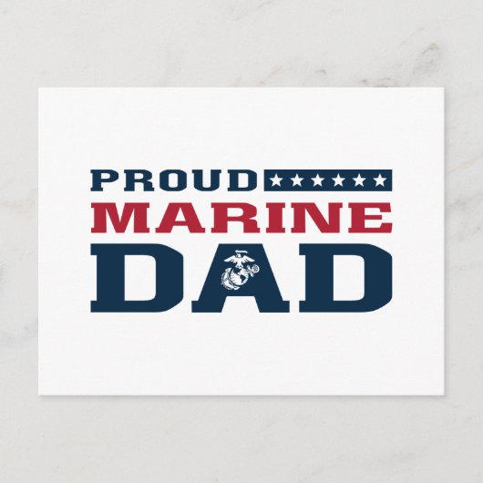 Proud Marine Dad Feestdagenkaart (Voorkant)