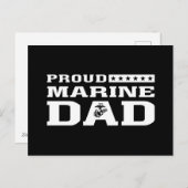 Proud Marine Dad Feestdagenkaart (Voorkant / Achterkant)