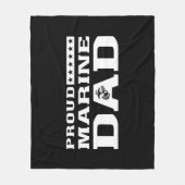 Proud Marine Dad Fleece Deken (Voorkant)
