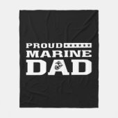 Proud Marine Dad Fleece Deken (Voorkant)