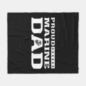 Proud Marine Dad Fleece Deken (Voorkant (Horizontaal))