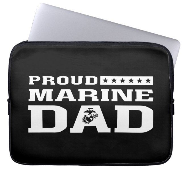 Proud Marine Dad Laptop Sleeve (Voorkant)
