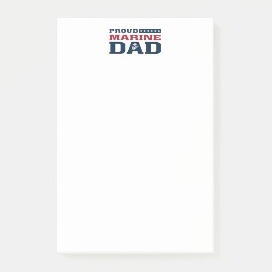 Proud Marine Dad Post-it® Notes (Voorkant)