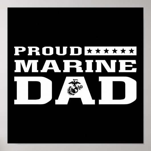 Proud Marine Dad Poster (Voorkant)